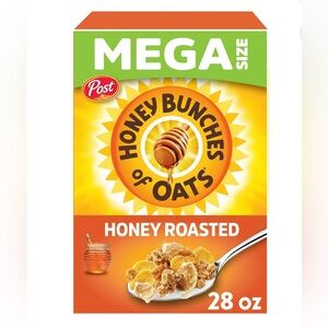 3 boxes Honey Bunches of Oats Mega Size Cereal